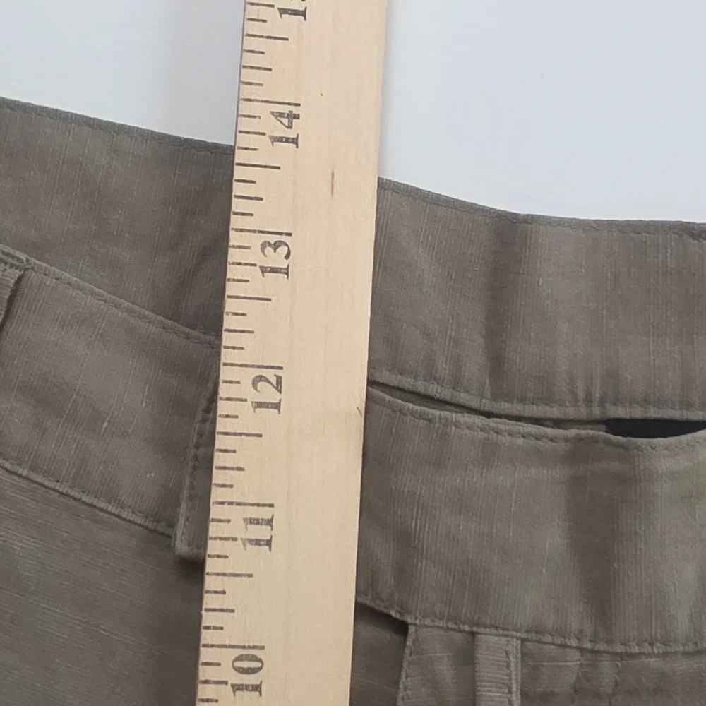 Greg Norman Trousers Mens 36x30 Olive Green Linen Blend Golf Wear Casual Pants